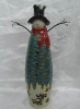 Ceramic Snowman Figurine w/ wire part--11.5