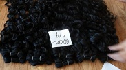 Machine Weft curly/wavy hair, 100% Human Hair, 100% Virgin Hair - vnh002