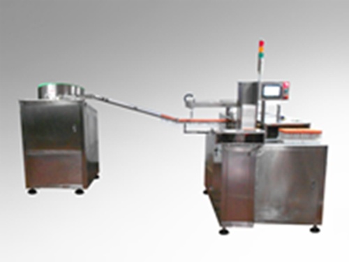 Automatic row tube and pick up to foam rack machine