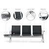 Hot Sale PU Foam Airport Hospital Public Area Bench Chairs Waiting Chair With Coffee Table - Waiting chairML-B4