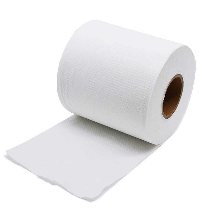 Spunlace Non Woven 35-150GSM Wood Pulp Polyester Cross Mesh Spunlace Nonwoven Fabric