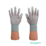 CARBON FIBER BLACK PU FINGER GLOVE - sncnt-001