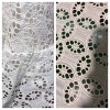 quality  pure 100% cotton fabric white lace embroidery