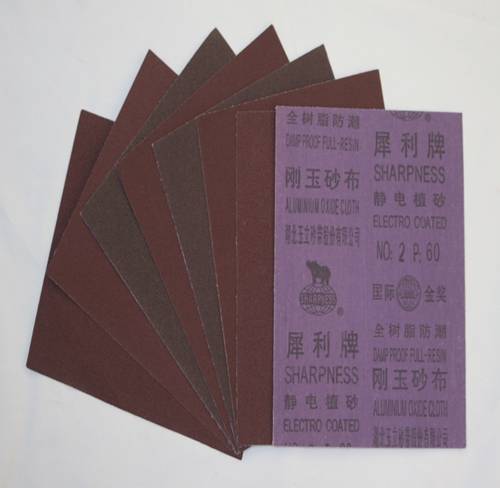 red abrasive cloth