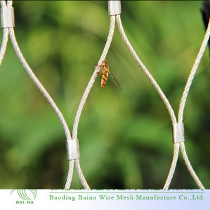 High strength ecofriendly stainless steel wire rope mesh