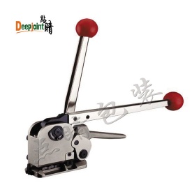 Manual sealess strapping tool