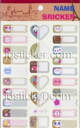 Waterproof name sticker