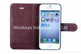 Soft Flip Pu Leather Case For Iphone5/5s