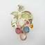 925 silver grape brooch